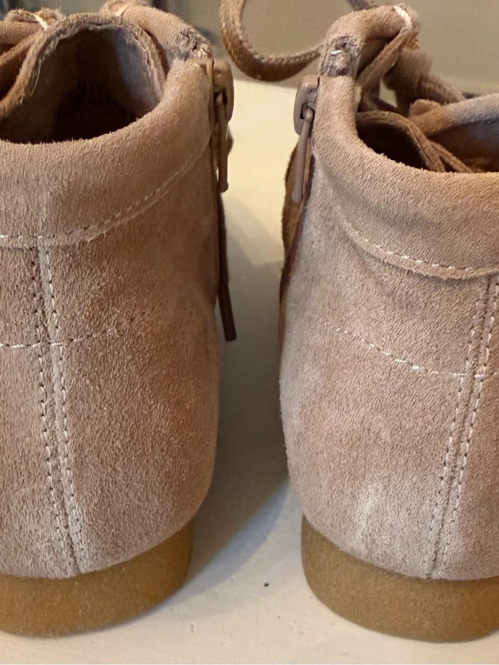 Project Cloud Kids Suede Moccasin Boots in Tan